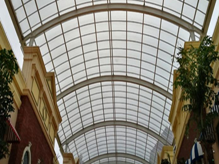 河西屋面网架顶棚吊装方案